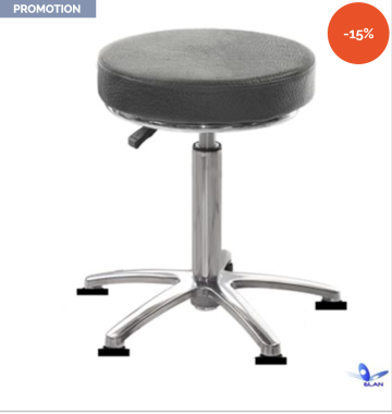 TABOURET GALETTE ASSISE POLYRETHANE 5 PATINS [JFB-022-1105]